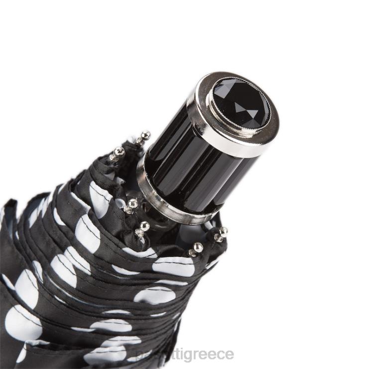 ομπρέλα | PASOTTI 257 55874-1 s11 - ασπρόμαυρη πτυσσόμενη ομπρέλα πουά 2N6B8615 γυναίκες